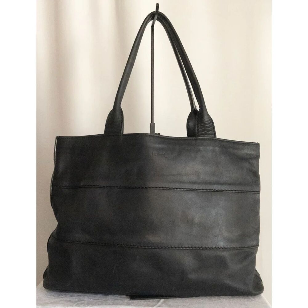 "Isanti" Deep black Genuine Leather Bag | Sz OS - Picture 2 of 9